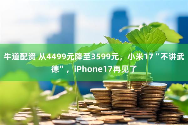 牛道配资 从4499元降至3599元，小米17“不讲武德”，iPhone17再见了